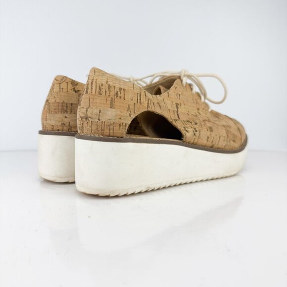 SCHUTZ Oxford Flatform Cut Out Cork Lightweight Contemporary Summer sz 41 - Picture 12 of 15